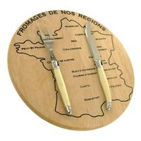 Set plateau a fromage laguiole 3 pieces ivoire - Visuel 0
